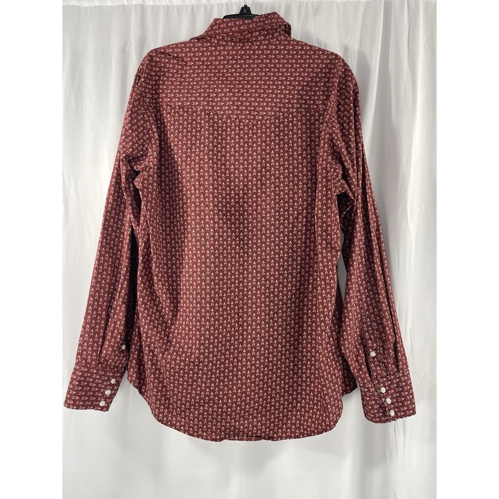 Roper Men's Western Arrow Print Snap Long Sleeve Shirt Large - Picture 3 of 10